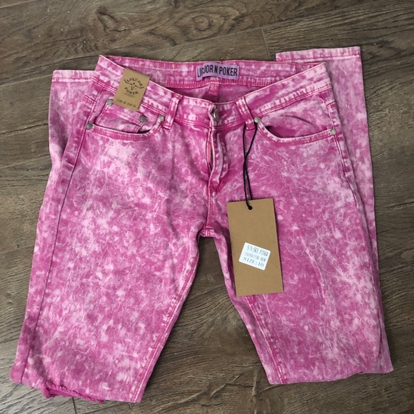LIQUOR N POKER pink pencil jeans - Picture 2 of 5
